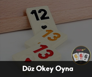 iki kişilik normal düz okey oynayın